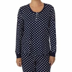 Budget 🔥 Kate Spade New York Long Sleeve Scoop Neck Jersey Knit Dotted Pajama Set Red Cream 🎁 -Kate Spade New York shop unnamed file 377