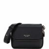 New 😀 Kate Spade New York Run Around Leather Large Flap Crossbody Bag Black 💯