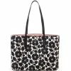 New ✨ Kate Spade New York All Day Rosy Garden Printed PVC Large Tote Bag Black Multi 💯