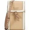 Deals 😀 Kate Spade New York Knott Colorblock Leather Phone Crossbody Bag Warm Stone Multi 🥰