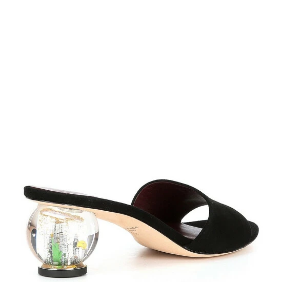 Best deal 🔥 Kate Spade New York Polished Suede Clear Ball Heel Slides Black 🥰 2 Best deal 🔥 Kate Spade New York Polished Suede Clear Ball Heel Slides Black 🥰 - Image 2