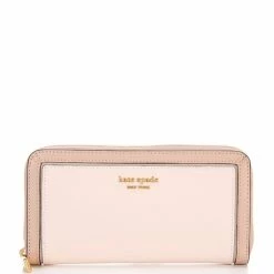 Wholesale 🥰 Kate Spade New York Morgan Colorblock Zip Around Continental Wallet Pale 🐶 Dogwood Multi 👏