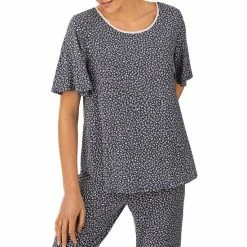 Brand new ⌛ Kate Spade New York Multi Floral Print Jersey Knit Round Neck Short Sleeve Cropped Coordinating Pajama Set 😍 -Kate Spade New York shop unnamed file 458