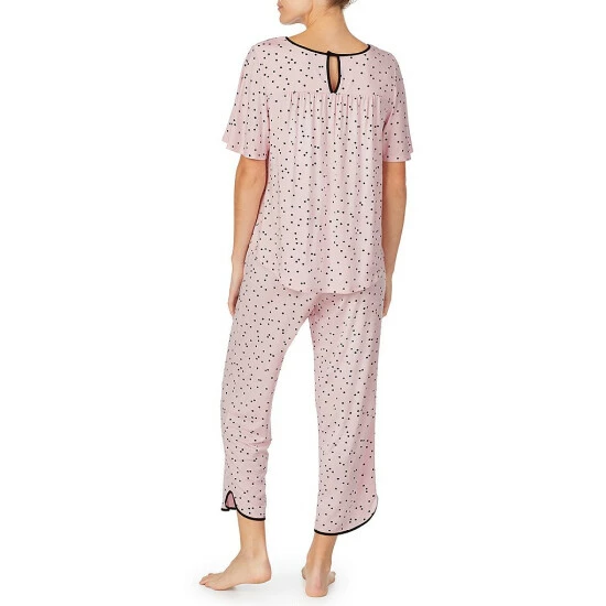 Promo π― Kate Spade New York Dot Print Jersey Knit Cropped Coordinating Pajama Set Pink Dot π 2 Promo π― Kate Spade New York Dot Print Jersey Knit Cropped Coordinating Pajama Set Pink Dot π - Image 2