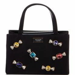 Best Pirce 😉 Kate Spade New York Sam Icon 🍬 Candy Gem Small Tote Black Multi 💯