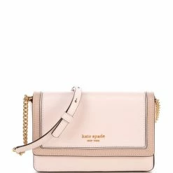 Hot Sale 🧨 Kate Spade New York Morgan Colorblock Flap Chain Crossbody Bag Cafe Mocha Multi 🤩