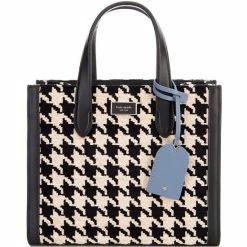 Flash Sale 🎉 Kate Spade New York Manhattan Houndstooth Small Tote Bag Black Multi ❤️