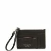 Promo 😀 Kate Spade New York Spencer Leather Zippered Card Case Wristlet Black ✨