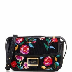 Best deal 👍 Kate Spade New York Katy Needle Point Floral Medium Convertible Shoulder Bag Black Multi 🤩