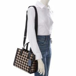 Flash Sale 🎉 Kate Spade New York Manhattan Houndstooth Small Tote Bag Black Multi ❤️ -Kate Spade New York shop unnamed file 53