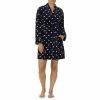 Top 10 😉 Kate Spade New York Chenille Polka Dot Print Plush Long Sleeve Tie Front Short Wrap Robe Navy 🤩