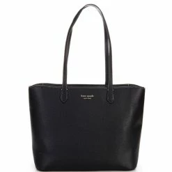 Buy 🔥 Kate Spade New York Veronica Leather Large Tote Bag Black ⭐