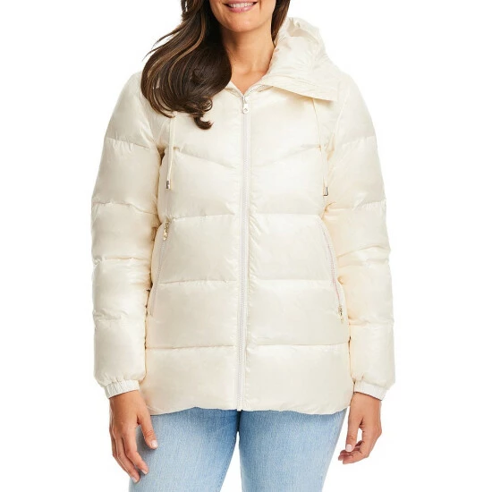 Budget π Kate Spade New York Chevron Hooded Stand Collar Long Sleeve Insulated Puffer Jacket Champagne Pink π₯° 5 Budget π Kate Spade New York Chevron Hooded Stand Collar Long Sleeve Insulated Puffer Jacket Champagne Pink π₯° - Image 5