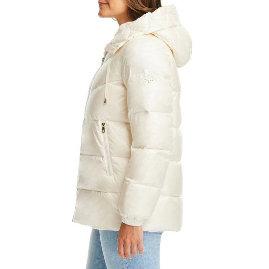 Budget π Kate Spade New York Chevron Hooded Stand Collar Long Sleeve Insulated Puffer Jacket Champagne Pink π₯° 7 Budget π Kate Spade New York Chevron Hooded Stand Collar Long Sleeve Insulated Puffer Jacket Champagne Pink π₯° - Image 7