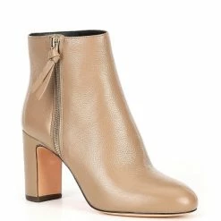 Promo β Kate Spade New York Knott Leather Heel Booties Rustic Brown π§¨