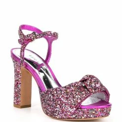 Deals ✨ Kate Spade New York Miya Glitter Platform 👗 Dress 🩴 Sandals Pink Multi 😀
