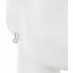 Buy 🛒 Kate Spade New York Something Sparkly Spade Huggie Earrings Cream/gold 💯 -Kate Spade New York shop unnamed file 672