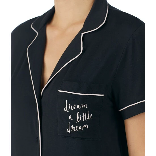 Promo ⌛ Kate Spade New York #double;Dream A Little Dream#double; Coordinating Solid Knit Pajama Set Black 🛒 4 Promo ⌛ Kate Spade New York #double;Dream A Little Dream#double; Coordinating Solid Knit Pajama Set Black 🛒 - Image 4