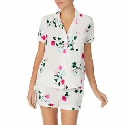 Best Sale 💯 Kate Spade New York Floral Printed Jersey Shorts And Top Coordinating Pajamas Set ⌛