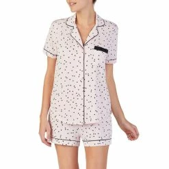 Best Sale π Kate Spade New York Dot Print Jersey Shorty Coordinating Pajama Set Pink Dot π₯°