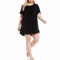 Budget 🛒 Kate Spade New York Plus Size Solid Jersey Knit Short Nightgown Black 😀 -Kate Spade New York shop unnamed file 751