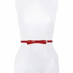 Cheap 🤩 Kate Spade New York 0.50#double; 👟 Shoestring Bow Patent Leather Belt Engine Red 🎁