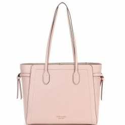 Best Sale 😀 Kate Spade New York Knott Pebbled Leather Large Tote Bag Milk Glass ⌛