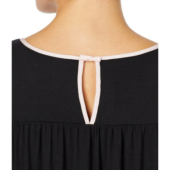 Hot Sale π Kate Spade New York Solid Jersey Knit Cropped Coordinating Pajama Set Black π 3 Hot Sale π Kate Spade New York Solid Jersey Knit Cropped Coordinating Pajama Set Black π - Image 3