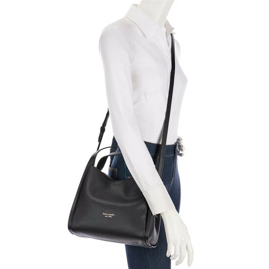Best Pirce ⌛ Kate Spade New York Knott Pebbled Leather Medium Crossbody Bag Black ⌛ 8 Best Pirce ⌛ Kate Spade New York Knott Pebbled Leather Medium Crossbody Bag Black ⌛ - Image 8