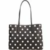 Discount 👏 Kate Spade New York All Day Sunshine Polka Dot Large Tote Bag Black Multi 🤩
