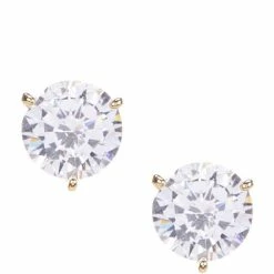 Coupon 👍 Kate Spade New York Brilliant Trio Prong Stud Earrings Silver ✔️