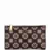 Discount 🤩 Kate Spade New York Spade Flower Monogram Canvas Slim Bifold Wallet Black Multi 👏