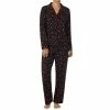 Wholesale 🔔 Kate Spade New York Dot Print Long Sleeve Notch Collar Pajama Set Black Dot ⌛