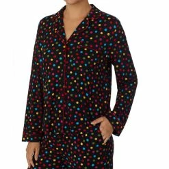 Wholesale 🔔 Kate Spade New York Dot Print Long Sleeve Notch Collar Pajama Set Black Dot ⌛ -Kate Spade New York shop unnamed file 869