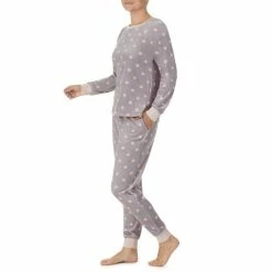Deals 😉 Kate Spade New York Dotted Print Long Sleeve Round Neck Velour Pajama Set Grey Dot 🌟 6 Deals 😉 Kate Spade New York Dotted Print Long Sleeve Round Neck Velour Pajama Set Grey Dot 🌟 -Kate Spade New York shop unnamed file 876