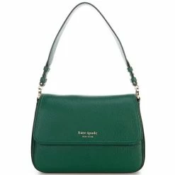 Cheap ⭐ Kate Spade New York Hudson Pebbled Leather Medium Convertible Flap Shoulder Bag Arugula 🌟 -Kate Spade New York shop unnamed file 89