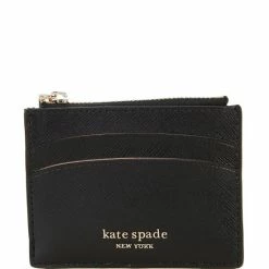 Top 10 ๐ Kate Spade New York Spencer Saffiano Leather Coin Card Case Black ๐