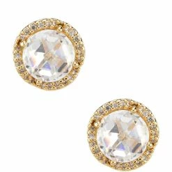 Buy 💯 Kate Spade New York That Sparkle Pave Round Large Stud Earrings Silver ⌛