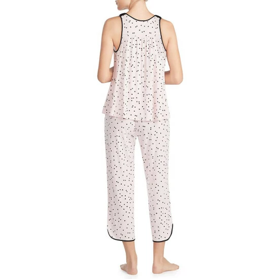 Promo π Kate Spade New York Dot Print Jersey Cropped Coordinating Pajama Set Pink/black π 3 Promo π Kate Spade New York Dot Print Jersey Cropped Coordinating Pajama Set Pink/black π - Image 3