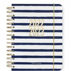 Budget ⭐ Kate Spade New York Painted Stripe 17-Month Large Planner Navy ❤️