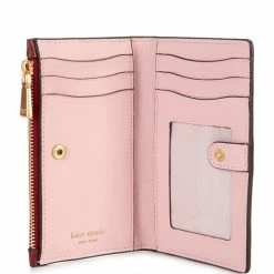 Best Sale 😉 Kate Spade New York Morgan Colorblock Slim Leather Bifold Wallet 🐶 Dogwood Pink Multi 🔥 -Kate Spade New York shop unnamed file 988