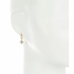 Hot Sale ✨ Kate Spade New York Dazzle Drop Huggie Hoop Earrings Clear/gold 🎉 -Kate Spade New York shop unnamed file 990